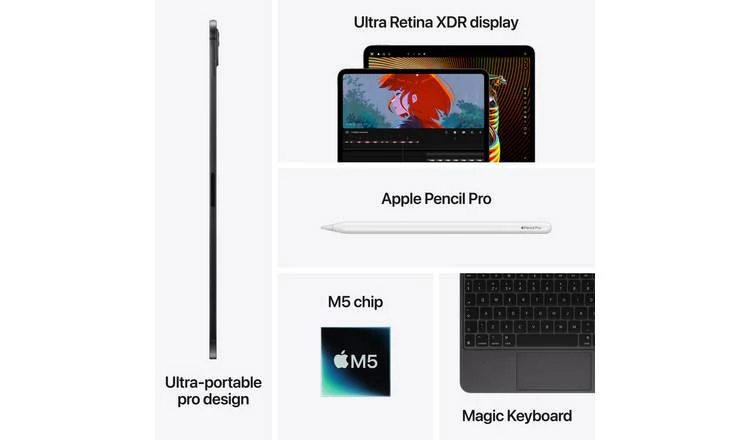 Apple iPad Pro M5 2025 13 Inch AI Wi-Fi 512GB - Space Black - Image 6