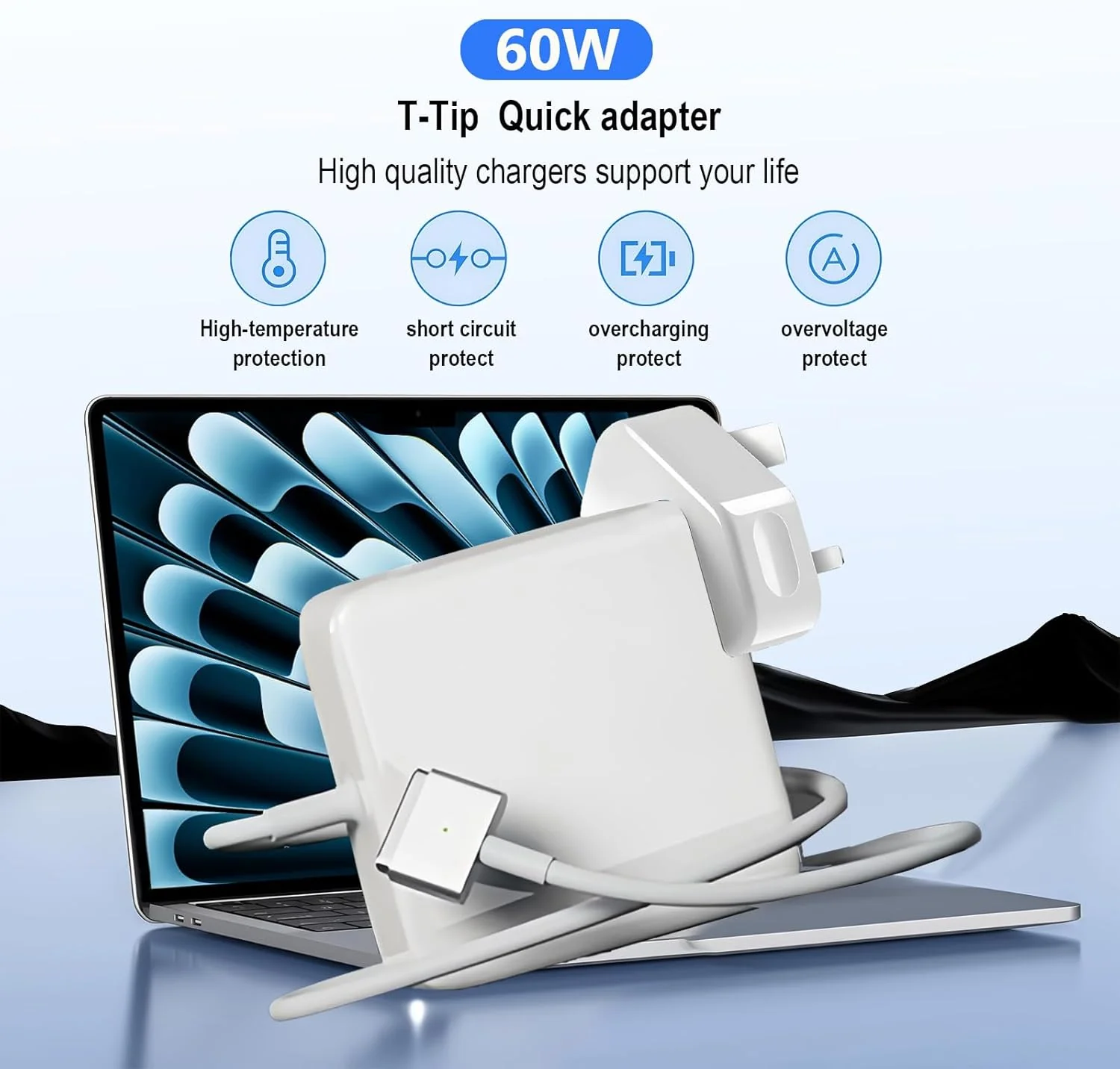MagSafe 2 Charger 60W Replacement Charger for MacBook Pro 13" (2012 - 2015) - Image 2