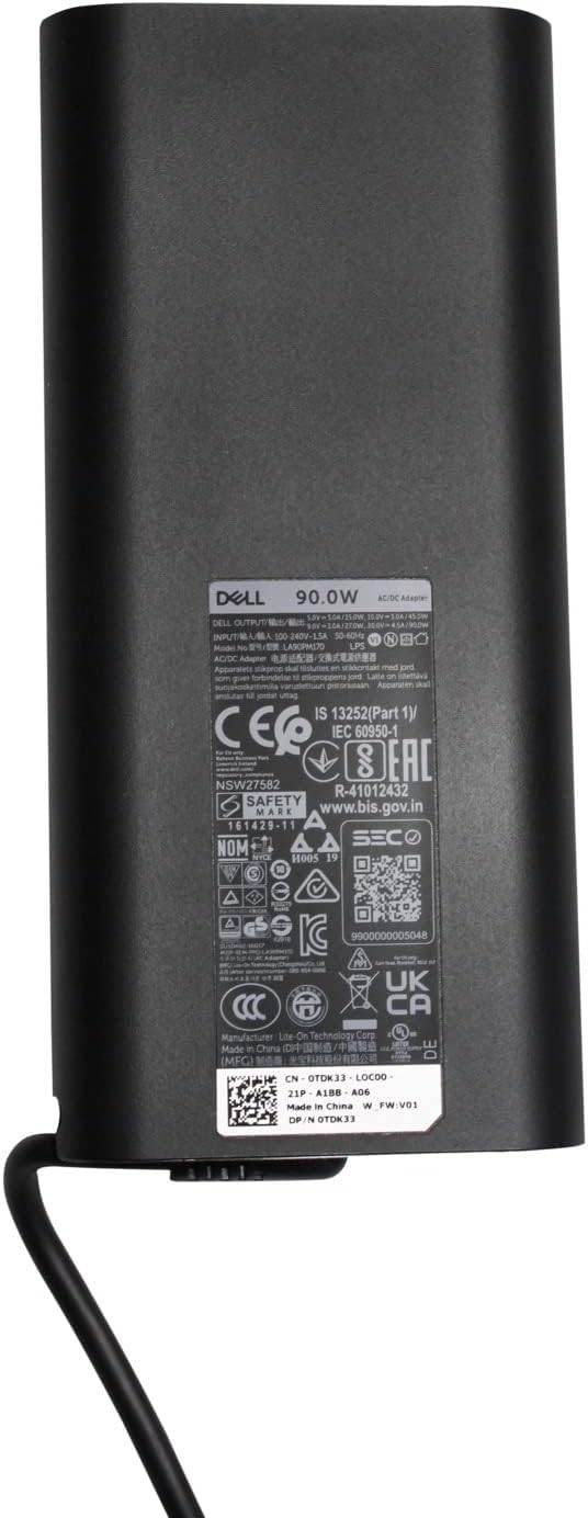Genuine Dell 90W USB-C AC Power Adapter - 20V 4.5A PSU + UK Mains Cable - Refurbished - Image 8