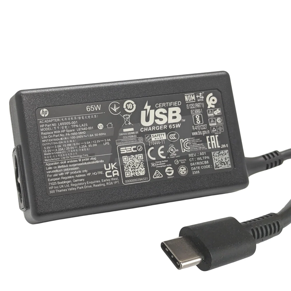 Geniune HP 65W USB-C Laptop Charger for HP Laptops - Refurbished - Image 4