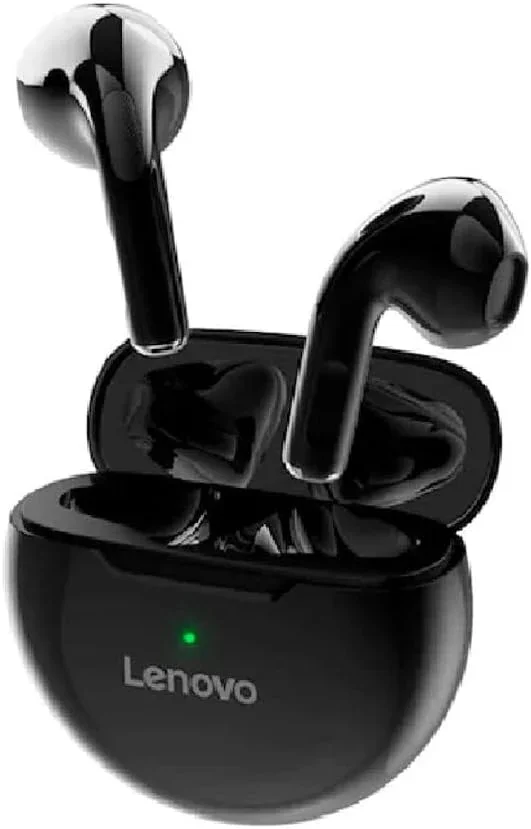Lenovo LivePods HT38 TWS Wireless Bluetooth Headphones, Mini Headphones, 9D Stereo Touch Control, with Microphone, 30 Hours Playtime - Black - Image 2